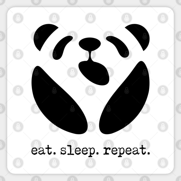 Panda: Eat. Sleep. Repeat. Sticker by oobmmob